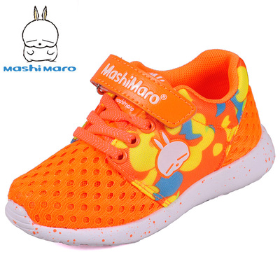mashimaro/流氓兔童鞋2016男童休闲鞋轻便透气网面女童运动鞋春款