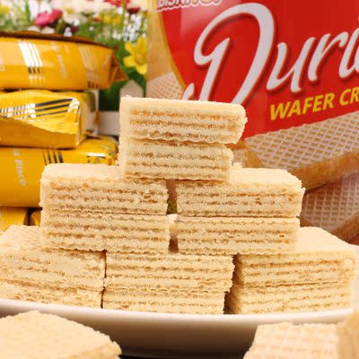 印尼特产biskitop牌durian榴莲威化饼400g克(铁罐装)内置独立小包