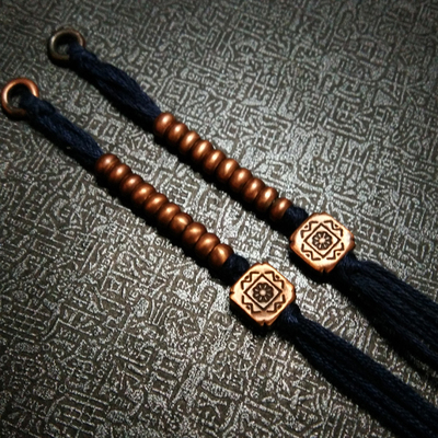 藏传紫铜红铜老款计数器藏式108佛珠金刚星月菩提背云卡子diy配饰