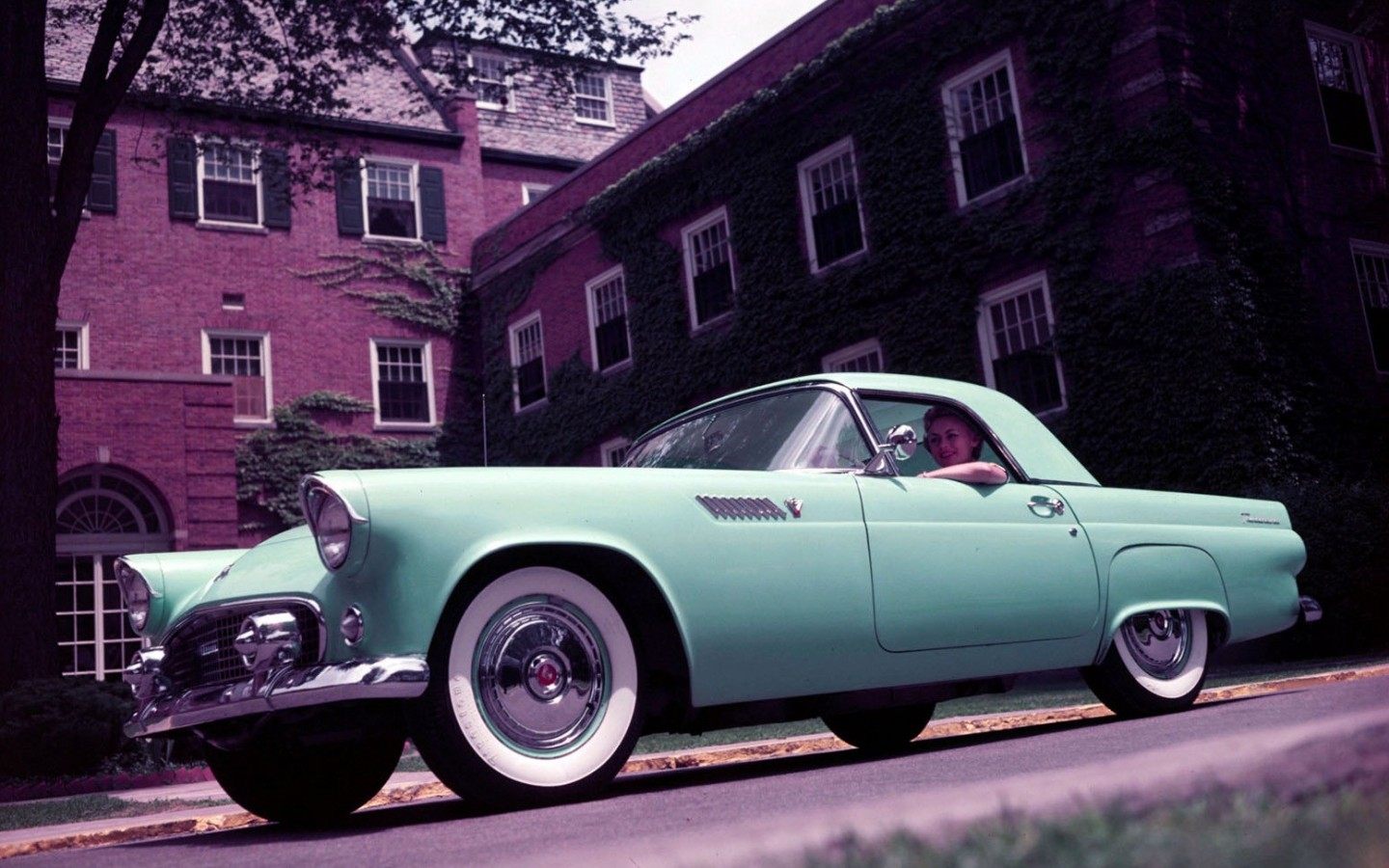 【欧美代购】1955fordthunderbird福特雷鸟收藏车模型装饰1:32