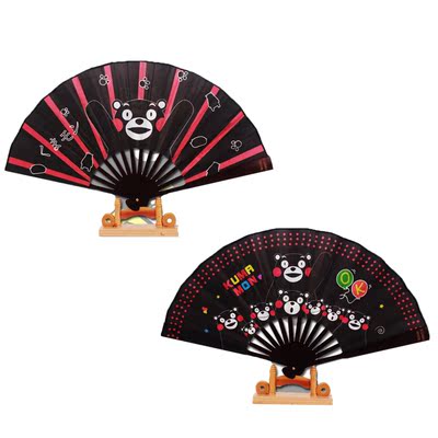 熊本 夏目友人帐 妈的智障表情包动漫周边绢布折扇8寸竹木扇子