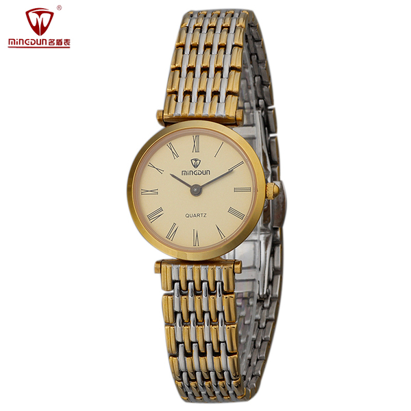 正品名盾手表 女士简约防水石英表 蓝宝石镜面超薄时尚女表送皮带