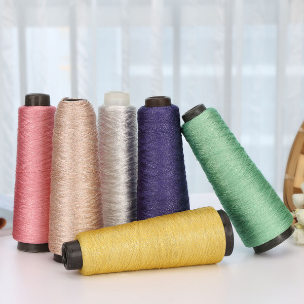 日本进口丝线夏季冰丝线钩针线爽滑冰丝线加金丝手工编织毛线特价