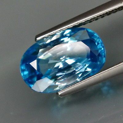 55克拉柬埔寨天然蓝色锆石风信子石裸石