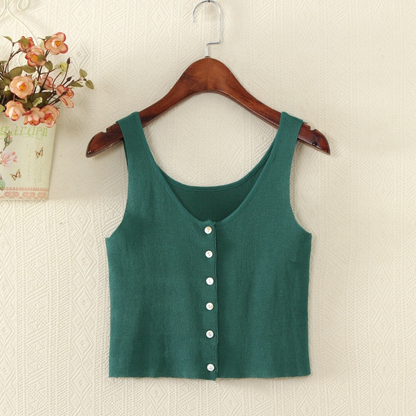 针织坎肩短款外穿吊带马甲女夏季轻薄小开衫修身小外套外搭小背心