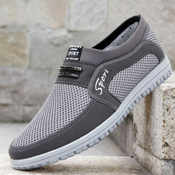 品牌夏季休闲布鞋老北京布凉鞋透气网面男鞋中年爸爸鞋30 40 50岁