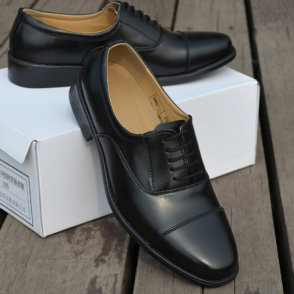 春夏真皮男女07a士制式三接头皮鞋07b三节头校尉军鞋商务军官常服