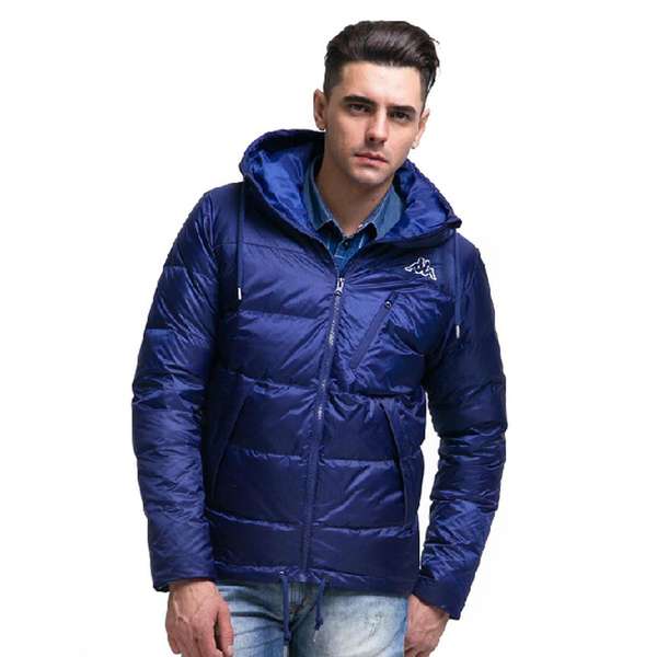 kappa背靠背男士保暖轻薄连帽男羽绒服 男运动休闲外套|k0372yy74