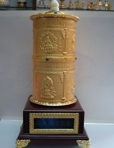 电动转经轮佛教用品/法器/密宗/修法/八宝转经筒/法幢/合金大号