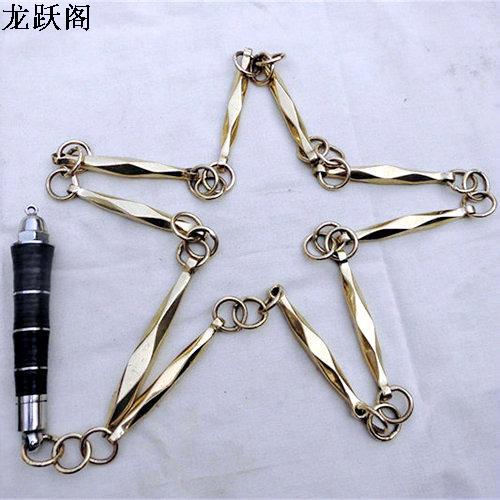 店长推荐 冲钻纯铜八棱九节鞭 软兵器 武术实战表演 送鞭彩 免邮