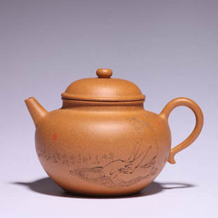 百姓紫砂>宜兴紫砂壶原矿全手工茶壶许志健 黄金段 纳福壶