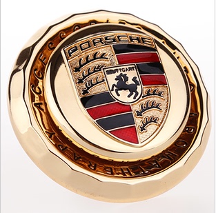 汽车香水座 车载香水 香薰 保时捷911新卡宴 水晶捷克钻飞碟车标