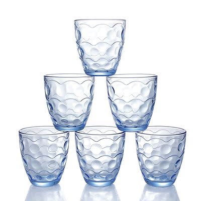 进口士耳其家用水杯玻璃杯套装 创意彩色无盖杯子水晶杯茶杯耐热