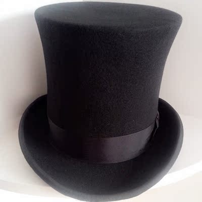 英伦纯羊毛总统帽 魔术帽12cm/16cm/18cm/22cm高头礼帽正品男女帽