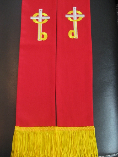 杭州咏歌依服饰 专业品牌 基督教服装 牧师 长老围巾 圣带sd-007