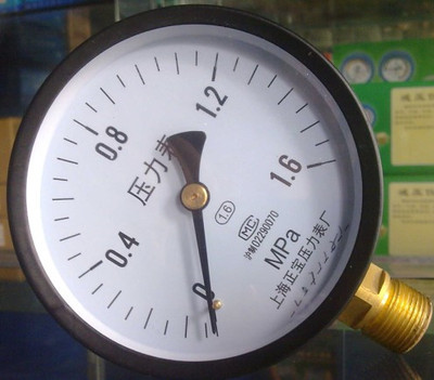 y100 1.6mpa 2.5mpa 普通压力表 上海正宝压力表厂