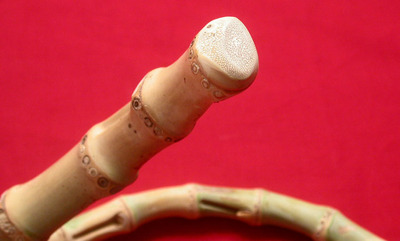 纯天然竹鞭教子鞭/竹根雕把件原材料竹雕刻用/教鞭家法用鞭策进步