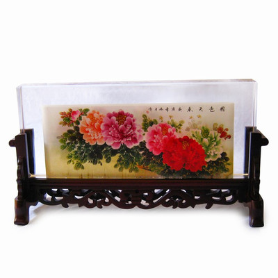 匠心独韵 内画屏风 水晶屏风摆件 家居装饰摆设创意 富贵吉祥#30