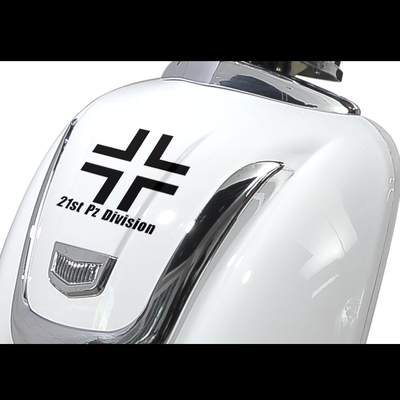 电动车电瓶车改装贴纸 爱国 军事类贴 德军第二十一装甲师标志