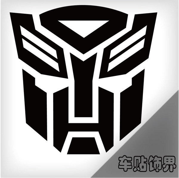 反光汽车贴纸 变形金刚 车贴 博派标志个性车贴 搞笑车贴