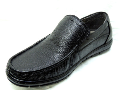 上海名牌 登云男鞋软皮软底套脚养脚男士单鞋工作休闲牛皮鞋 617