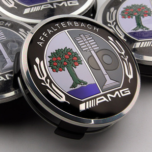 benz奔驰amg轮毂盖 奔驰彩色苹果树铝合金轮盖贴标 奔驰改装通用