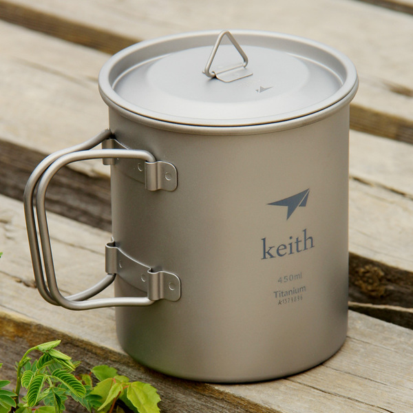 keith铠斯单层钛杯纯钛水杯子咖啡杯轻量化户外野营