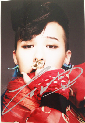 big bang 权志龙/gd 亲笔签名照04 包邮