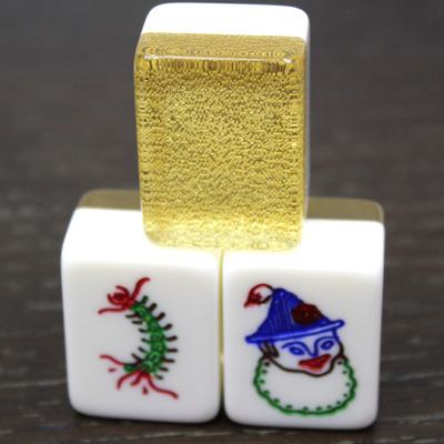 新加坡版麻将牌 水晶麻将牌 带动物 7分麻将 37mm 正品