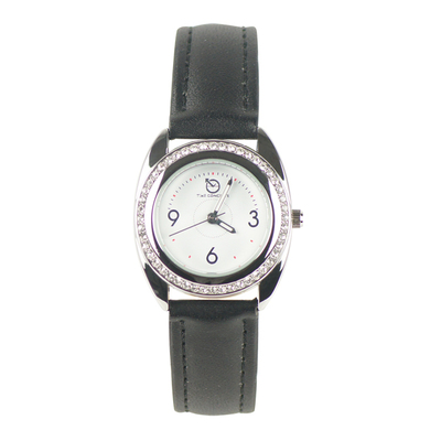 time concepts 29503黑色皮带复古手表 女士韩国韩版时装表 水钻