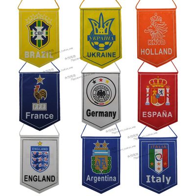 2016年欧洲 杯挂旗帜国旗 法国意大利英格兰德国西班牙队旗带吸盘