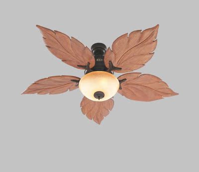 名家汇芭蕉叶fz1307e简约木叶餐厅客厅卧室节能静音风灯扇吊灯扇