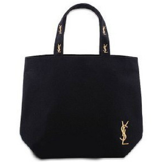 韩国新款大牌购物袋黑色帆女士布包金色刺绣单肩包厚实外出单肩袋