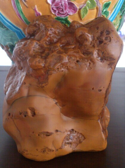 【王家玉铺】潮州黄蜡石奇石招财金蟾摆件