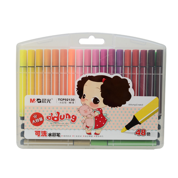 晨光文具 冬己系列 水彩笔 三角 48色 tcp92130 可水洗