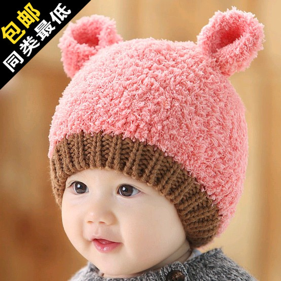 Korea new winter baby hat 0-1-3 year old baby boys and girls children's winter hat child princess hat
