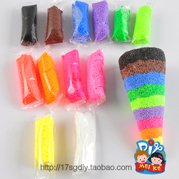 彩色珍珠泥幼儿园玩具模型diy制作材料童年智造四喜人粘土创意