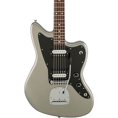 海外代購 吉他 芬達標準jazzmaster hh紅木指板電吉他銀黑色