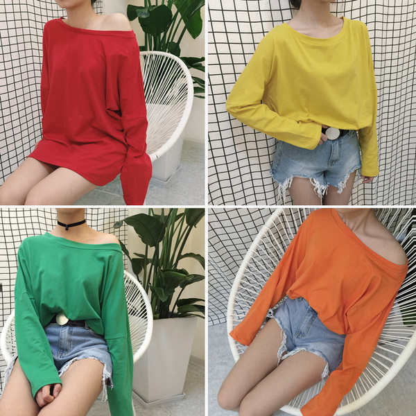 韩版2016春季新款必备基础轻薄宽松长袖T恤防晒衫空调衫多色上衣