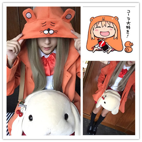 527#小埋cos保暖毛呢干物妹披风土拨鼠土间埋仓鼠斗篷