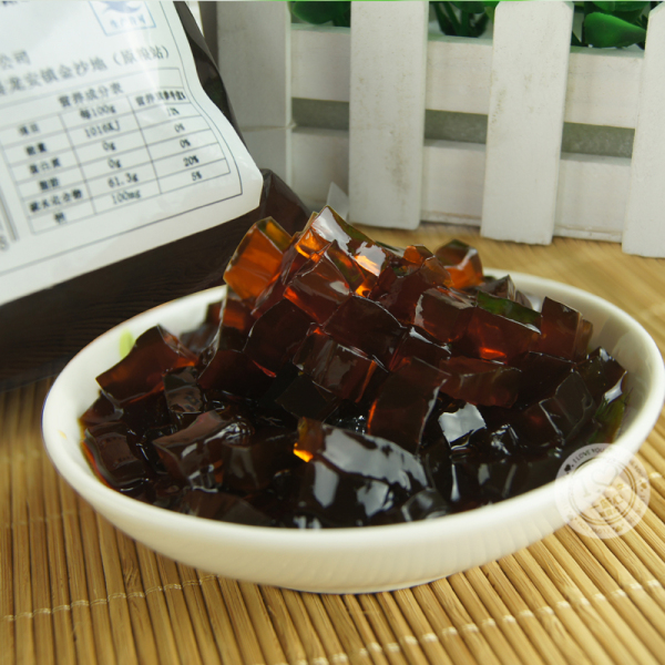 黑糖魔芋水晶 黑钻珍珠奶茶原料杂果 水晶椰果魔芋冻 1kg包邮