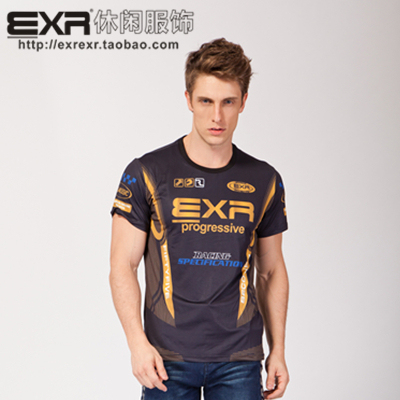 韩国exr正品2015夏季男款运动短袖t恤透气速干ek2ts114mc