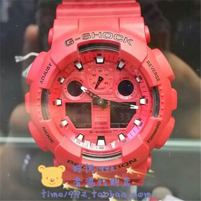 香港正品 卡西歐g-shock 多功能游泳運動手錶男表 ga-100c-4a實拍