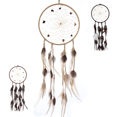 加拿大印第安手工制作捕梦网6寸特大号dream catcher 476圣诞礼物