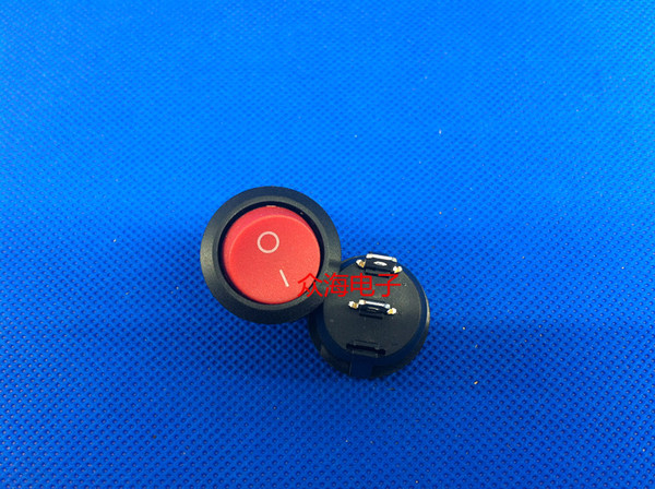 kcd1-105 船型开关 船形开关 圆形 不带灯 安装孔20mm 2脚 on-off