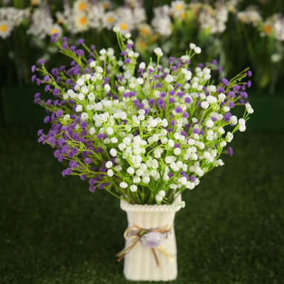 仿真7叉满天星花婚庆路引花配花点缀花婚礼布置店面装饰绢花批发