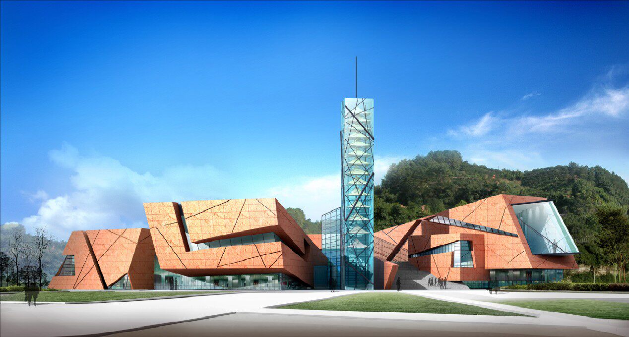 006景区游客旅游服务建筑设计方案及cad平立剖效果图