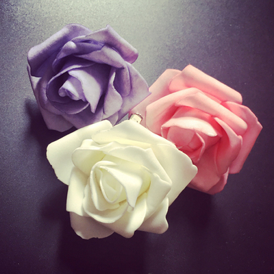 小月季 新波西米亚韩版沙滩度假发饰头花仿真花朵边夹森女系发卡