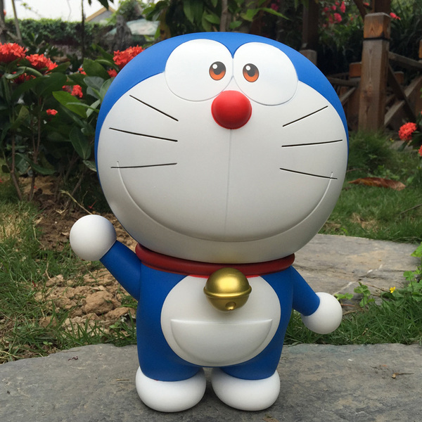 机器猫哆啦a梦叮当 80周年伴我同行3d剧场版公仔手办模型大号摆件