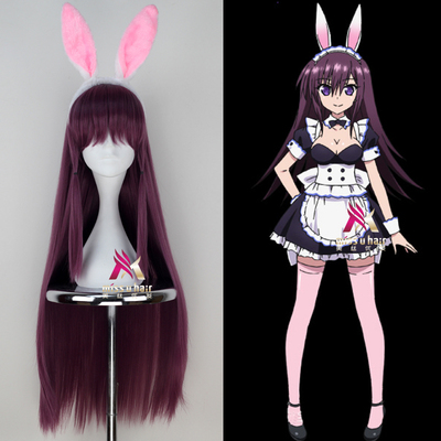 美丝优发 绝对双刃 月见璃兔 兔耳朵发箍 cosplay动漫假发